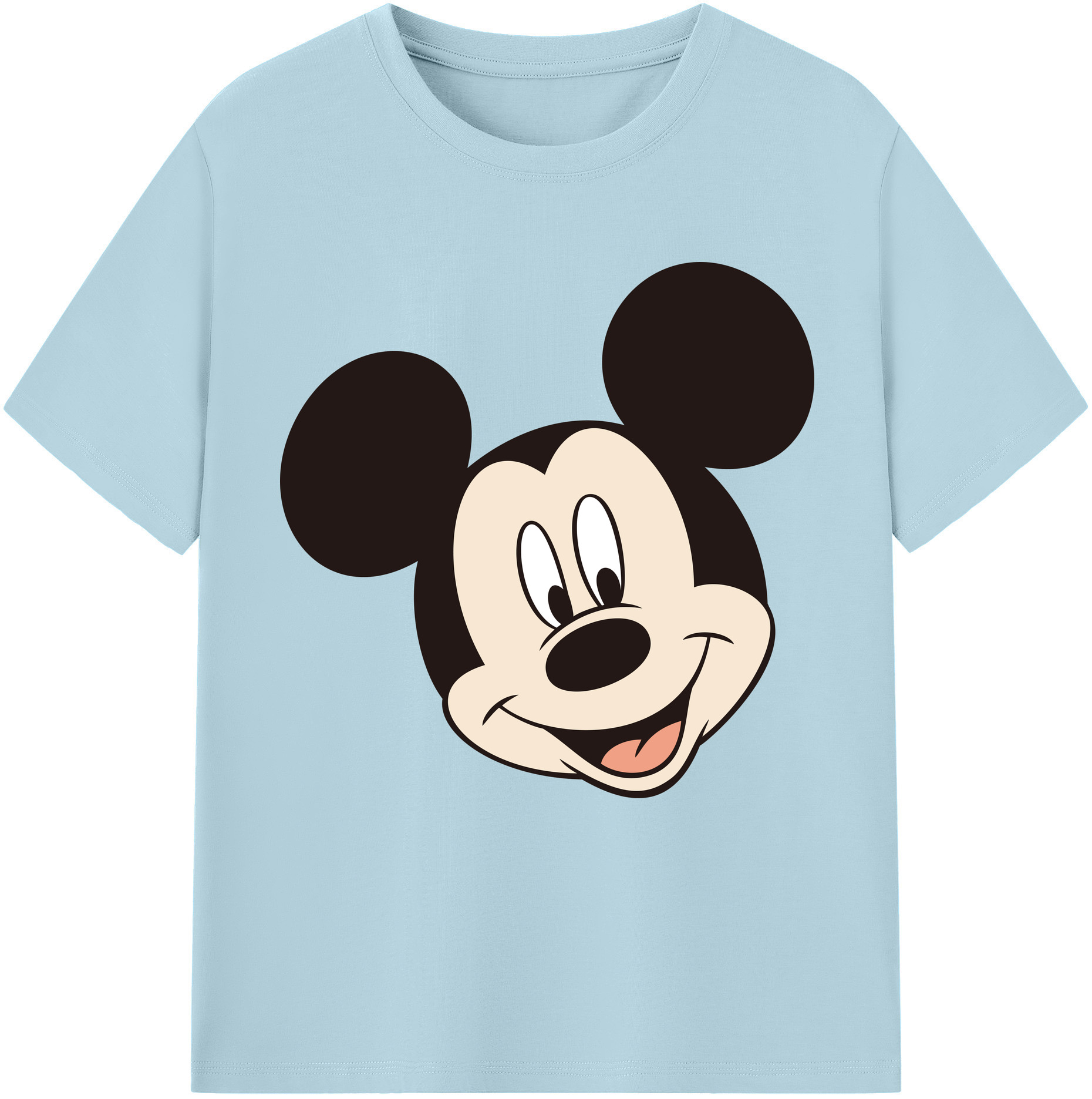 （画像用） ミッキーマウス Mickey Mouse 綿100％半袖Tシャツ（フロントプリント）